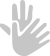 ícono de señas con el símbolo de manos entre cruzadas